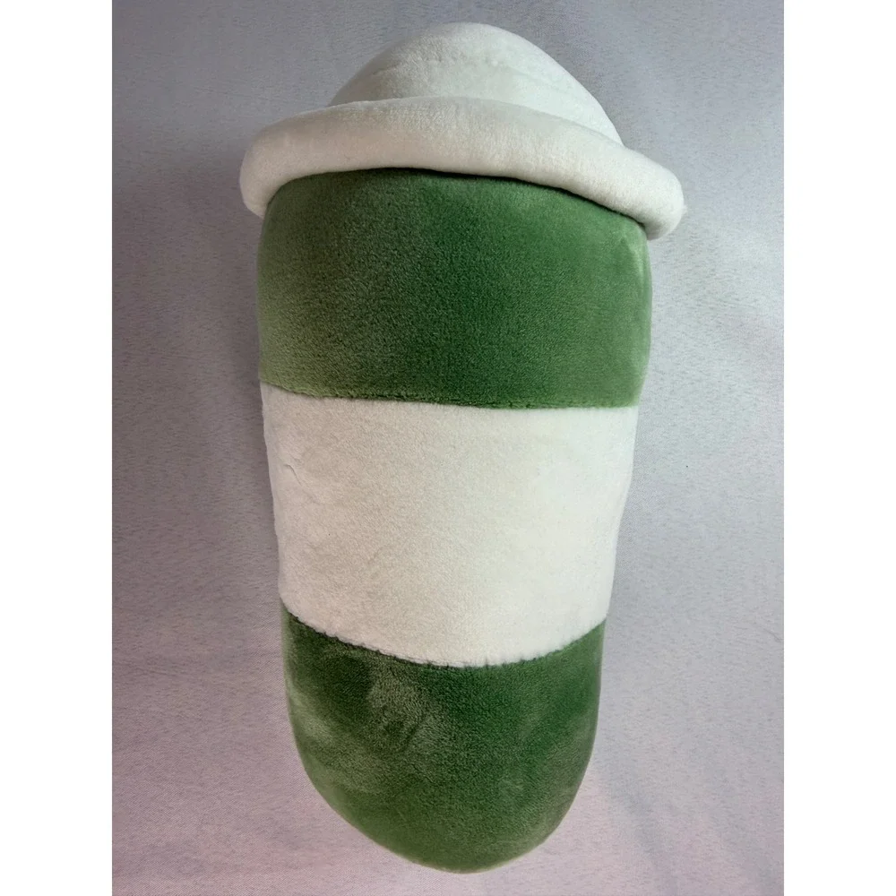 Green Avocado Smoothie Plush Toy Soft Embroidered‎ Drink Stuffed Animal Kawaii
